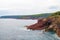 Marine red folded rocks in Ben Boyd National Park