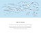 Marine romantic sketch vector template. Sketch with seagulls, sea and mountains. Design for flyer, card, invitation, web banners