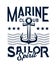 Marine sailing club vector emblem or print