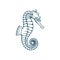 Marine seahorse, ocean, sea animal nautical icon