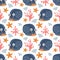 Marine seamless pattern