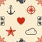 Marine seamless pattern