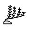 Marine seaweed line icon vector illustration isolated