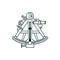 Marine sextant, ship navigation nautical compass