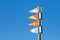 Marine signal flags in the port of Barcelona