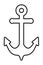 Marine steel heavy anchor cartoon