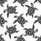 Marine turtles seamless background pattern