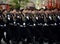 Marines of the Kirkenes brigade of marine infantry of the coastal forces of the Northern Fleet during the rehearsal of the parade.