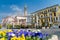 Mario Cermenati square of Lecco town, situated nearby to the memorial Monument of Mario Cermenati and the church Minor Basilica of