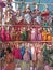 Marionette dolls for sale on Wednesday Flea Market in Anjuna, Goa, India.