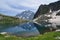 Maritime Alps, Italy. Mountain lake and argentera