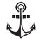 Maritime anchor icon, simple style