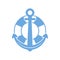 Maritime anchor and lifebuoy icon. Vector illustration