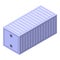 Maritime cargo container icon, isometric style