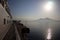 The maritime coast seen from a ferry at dawn