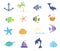 Maritime icons vector set