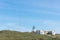 Maritime lighthouse on cliff in Estaca de Bares