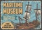 Maritime museum vintage colorful flyer