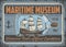 Maritime museum vintage colorful flyer
