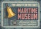 Maritime museum vintage colorful poster