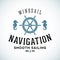 Maritime Navigation Abstract Vector Logo Template