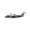 maritime patrol airplane aircraft glyph icon vector illustration