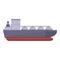 Maritime petrol ship icon cartoon vector. Lpg container