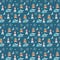 Maritime seamless pattern. Vector children`s background or fabric design