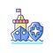 Maritime security RGB color icon