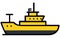 Maritime ships flat, Cargo ship container in the ocean transportation, shipping freight transportation. illustration vector