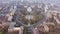 Mariupol Ukraine. Aerial view of the city. City in the fog