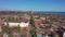 Mariupol, Ukraine, September 30, 2021: Center of the city of Mariupol. Flight over the city before the war. Ukrainian