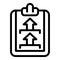 Mark clipboard certificate icon, outline style