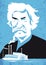 Mark Twain, vector illustration portrait