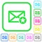 Marked mail vivid colored flat icons icons