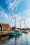 Marken, North Holland, Netherlands. Beautiful typical fisherman village houses in Marken