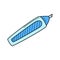 Marker, felt-tip pen, highlighter. School, artist item, office supplies. Doodle. Hand-drawn Colorful vector illustration. The