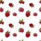 Marker Hand drawn isolated seamless pattern berries on white background banner. Sketched marker food vector. colorful Raspberry,