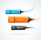 Marker highlighter option banner. Vector