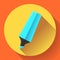 Marker icon. Highlighter symbol. Flat Vector illustration