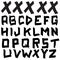 Marker sketch font set graffiti