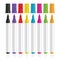 Markers pen. Set of eight color markers.