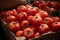 Market bounty Large red tomatoes create a vibrant market stall