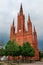 Market Church on Schlossplatz square in Wiesbaden, Hesse, German