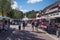 Market in front of the Schoorlser Dune in Schoorl. Province of North Holland in the Netherlands