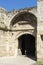 Market gate at ruins of medieval fortification in town of Vidin, Bulgaria