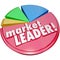 Market Leader Words Pie Chart Top Winning Company Biggest Share