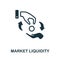 Market Liquidity icon. Monochrome sign from market economy collection. Creative Market Liquidity icon illustration for