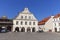 Market in old city of Kazimierz Dolny at Vistula river, Gdanska townhouse, Kazimierz Dolny, Poland