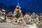 The market place of Hallstatt, Austria in winter time